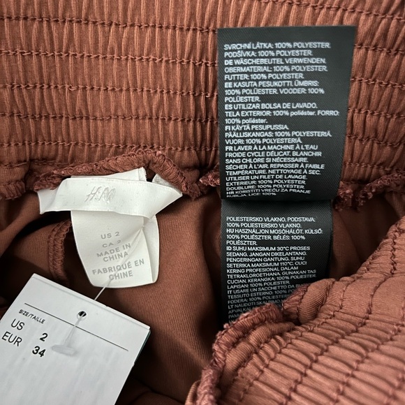 H&M Size 2 Rust Brown Tiered Lace Boho Western Maxi Skirt NWT Cottagecore - Picture 8 of 8